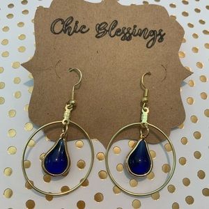 Beautiful deep blue earrings